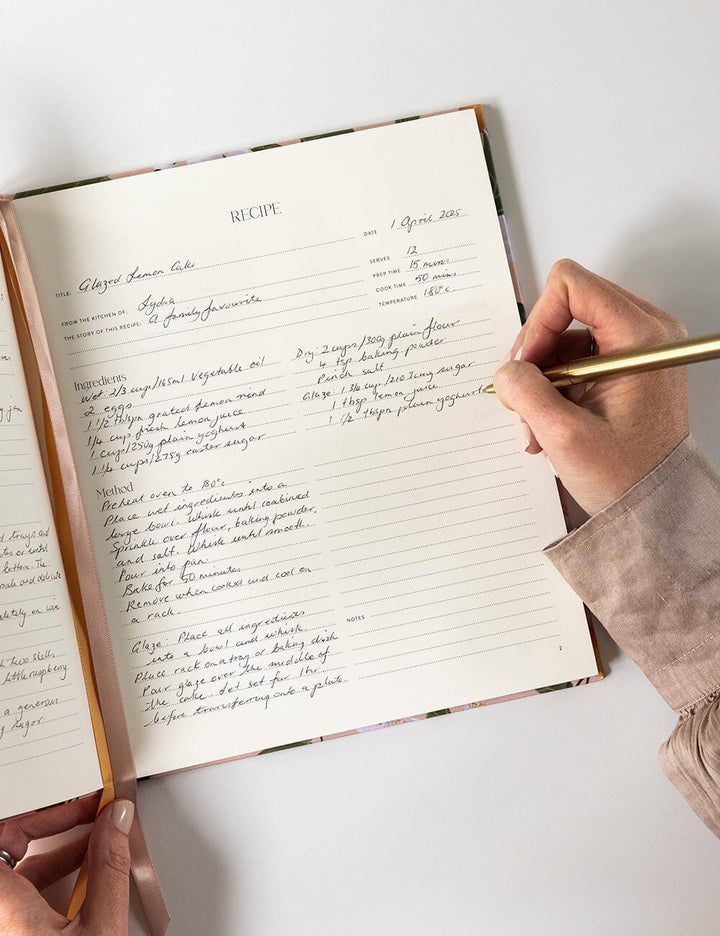 Bespoke Peaches Heirloom Recipe Book Journal