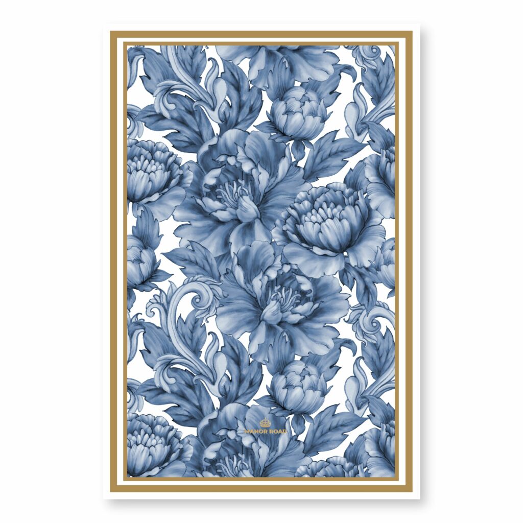 Peony Wallpaper Microfibre Tea Towel