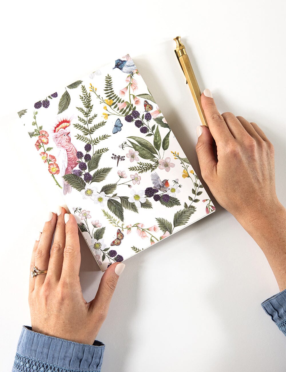 Bespoke Pink Cockatoo Notepad Jotter