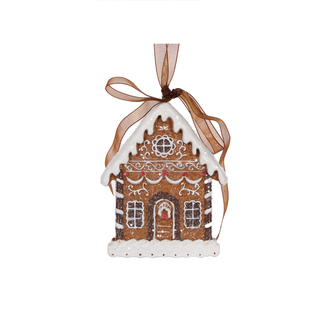 Piped Gingerbread House Ornament