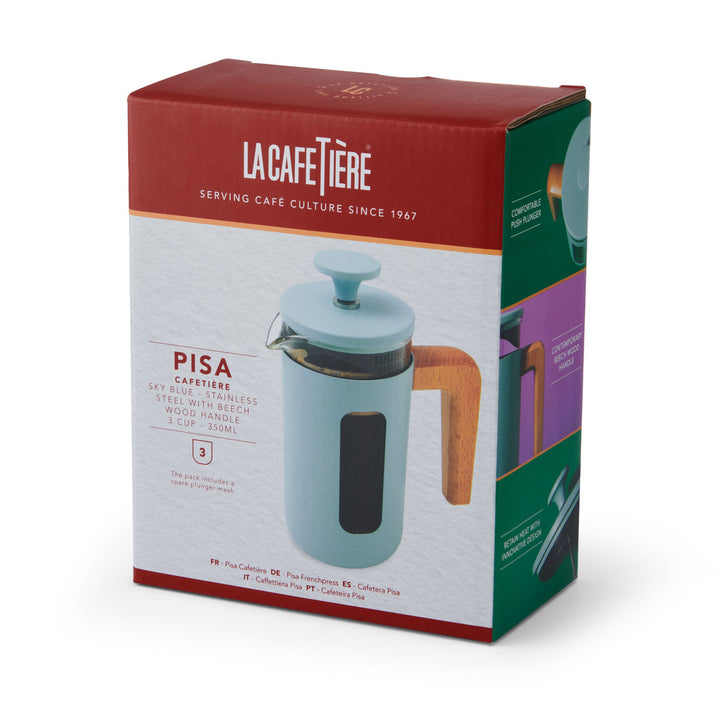 La Cafétière Pisa caférère packaging on a white background