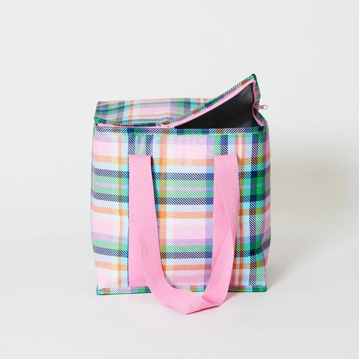 Insulated Tote: Plaid