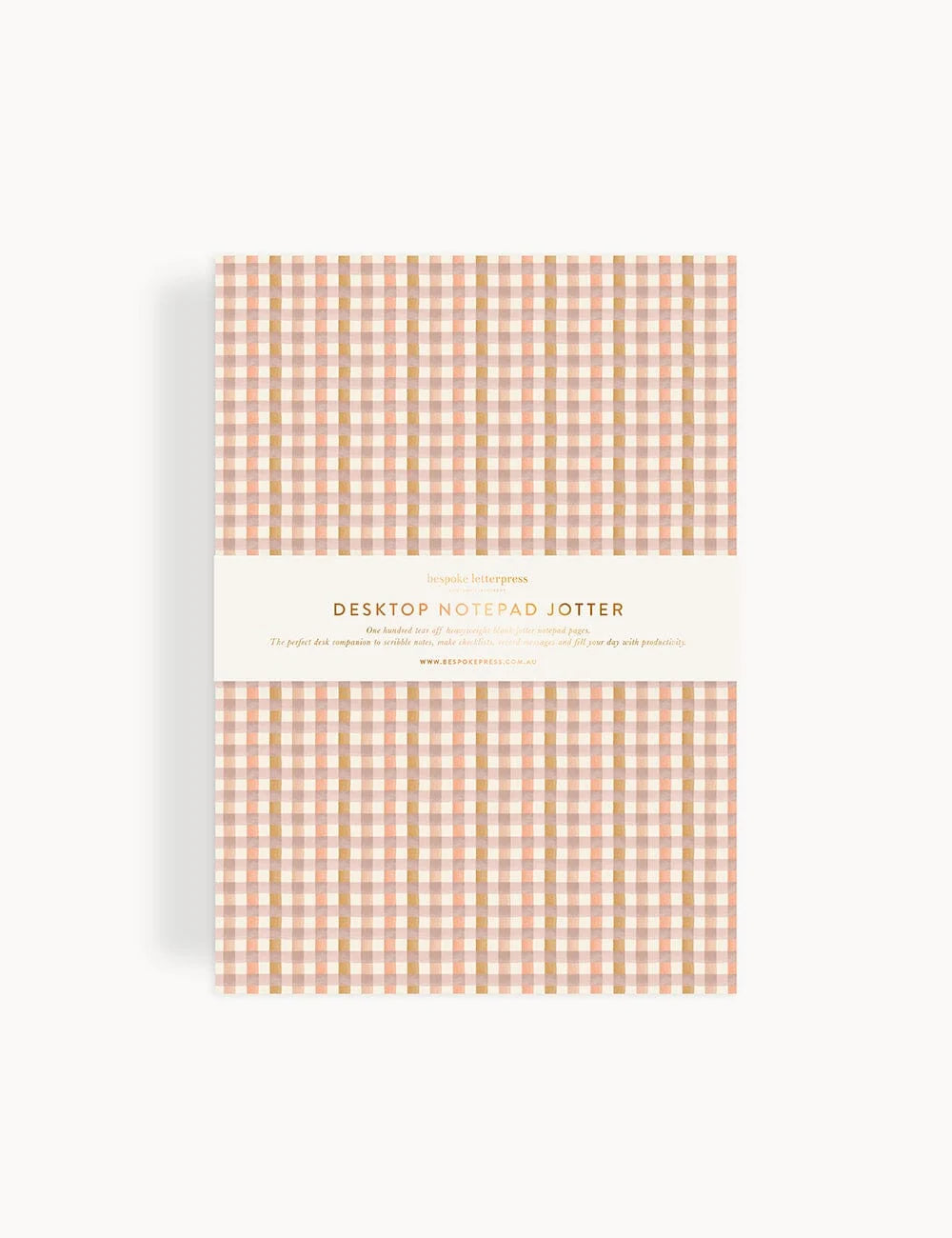 Primrose Gingham Notepad Desktop Jotter