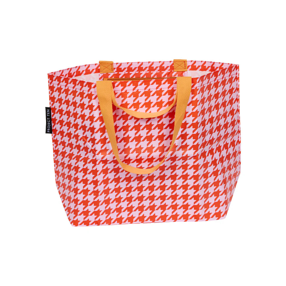 Medium Tote: Houndstooth