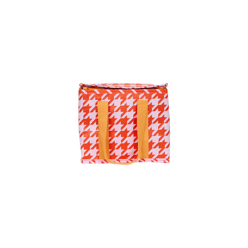 Mini Insulated Tote: Houndstooth