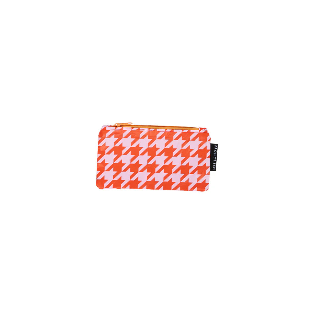 Tiny Zip Pouch: Houndstooth