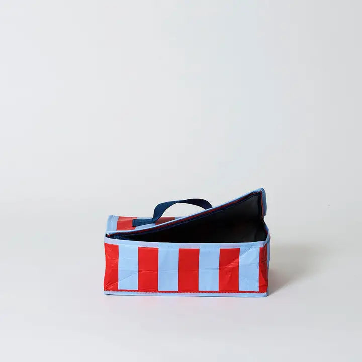 Takeaway Bag: Red & Blue Stripe