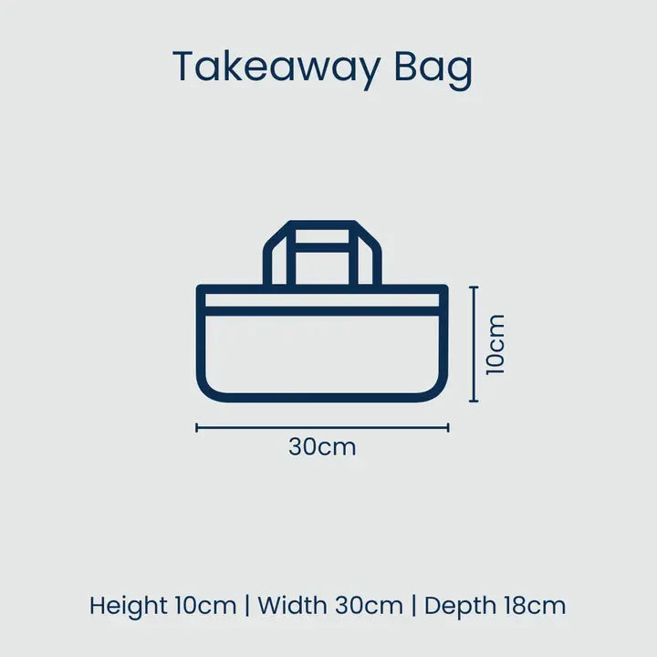 Takeaway Bag: Red & Blue Stripe