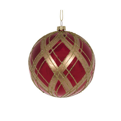 Red Check Bauble