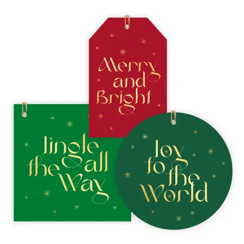 Red & Green Christmas Gift Tags