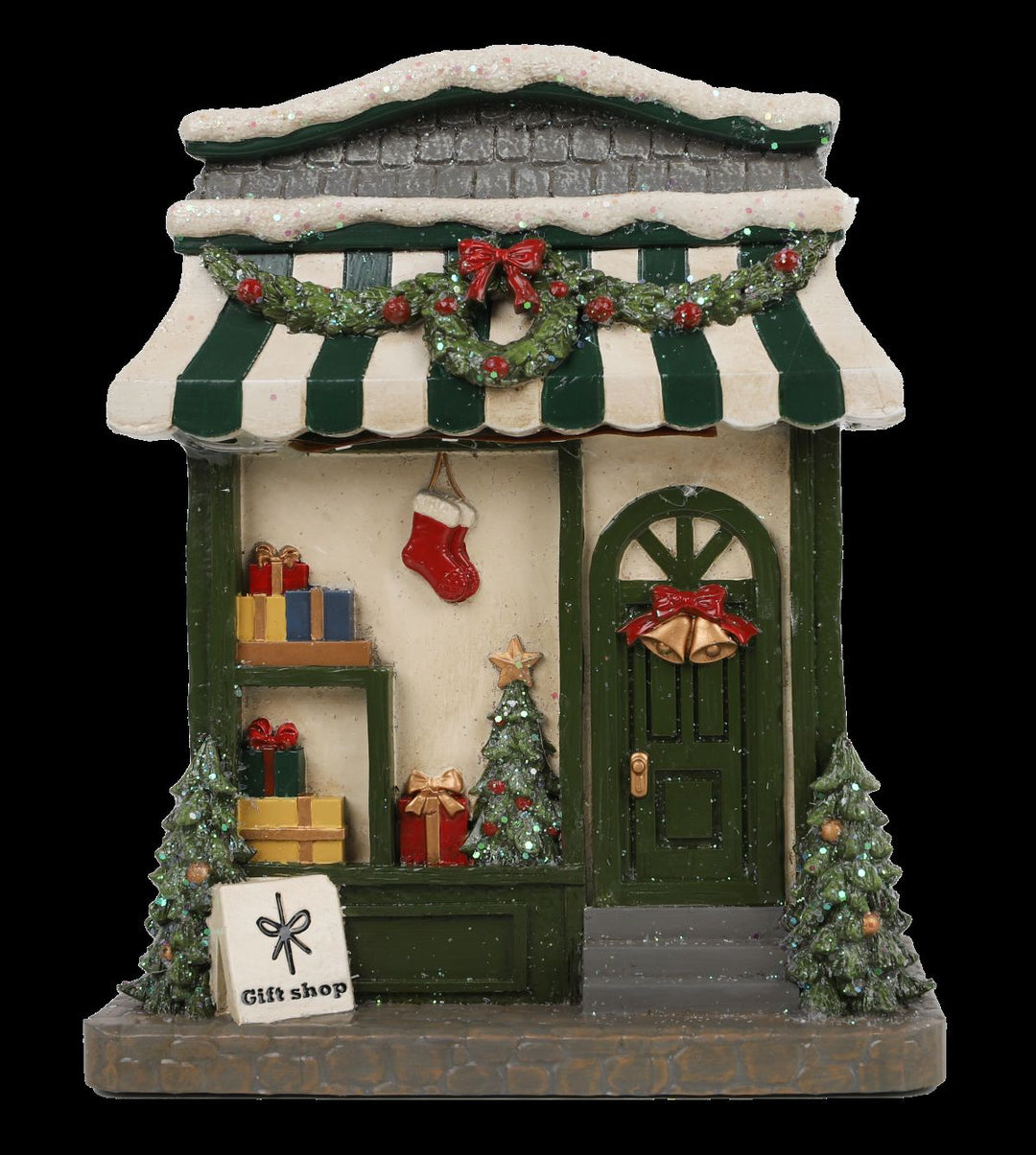 Resin Light-Up Village House with Gift Store