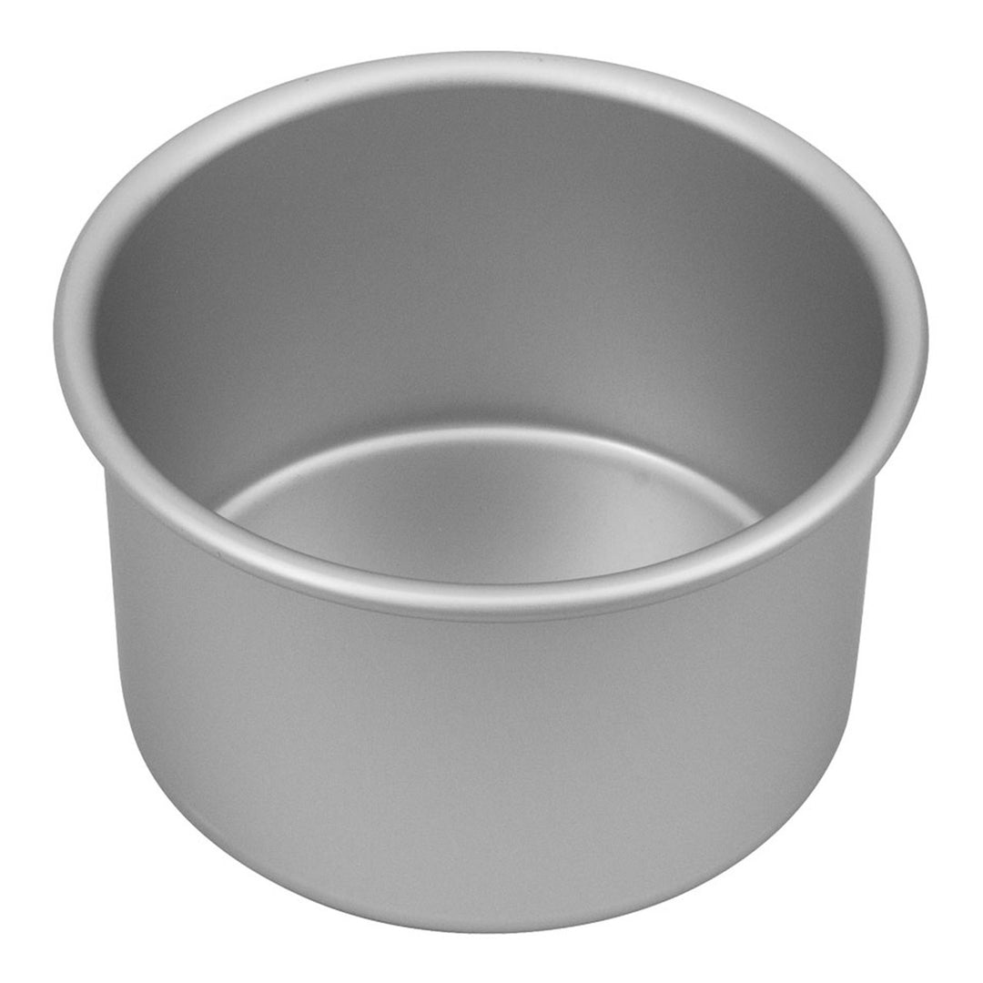Metal baking pan on a white background