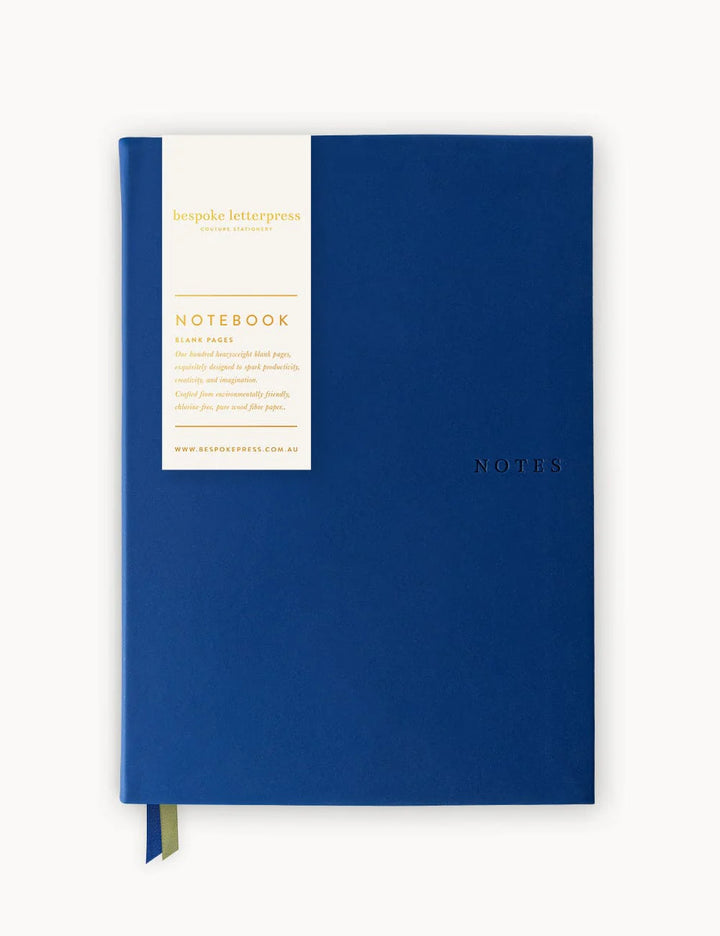 Bespoke Royal Blue Soft Cover Leather Notebook