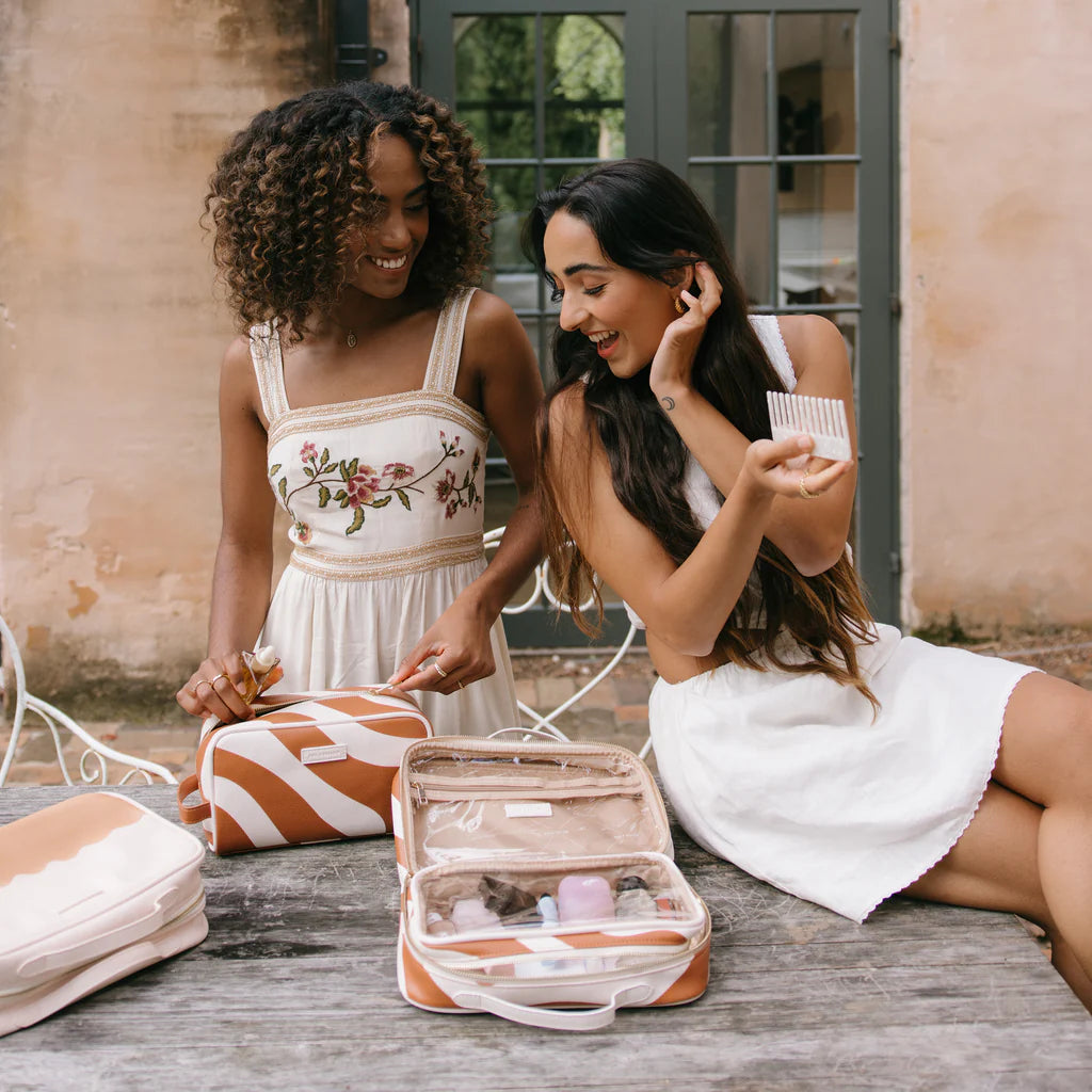 Cosmetic Bag: Rust Swirl