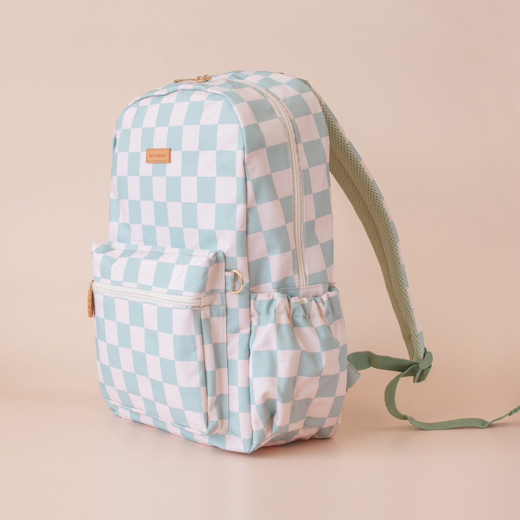 Fox & Fallow Sage Check Backpack