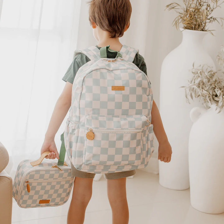 Fox & Fallow Sage Check Backpack