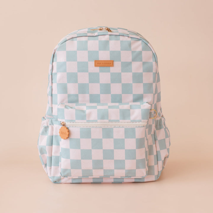 Fox & Fallow Sage Check Backpack