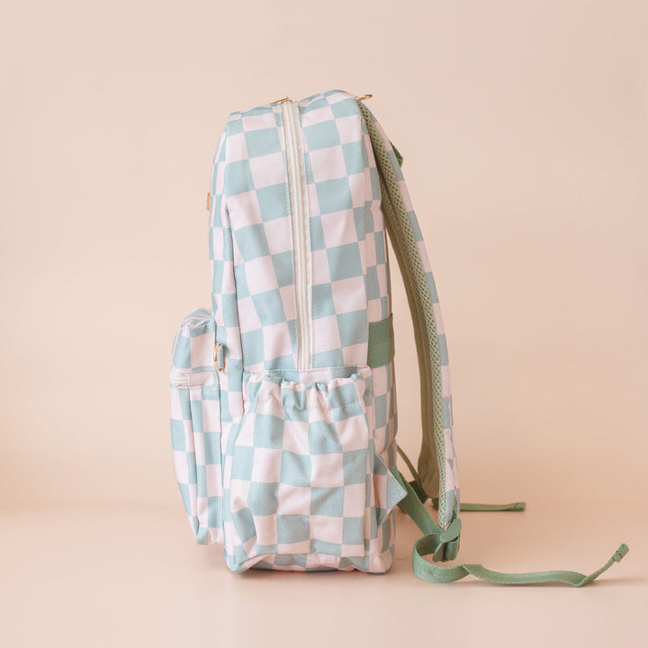Fox & Fallow Sage Check Backpack