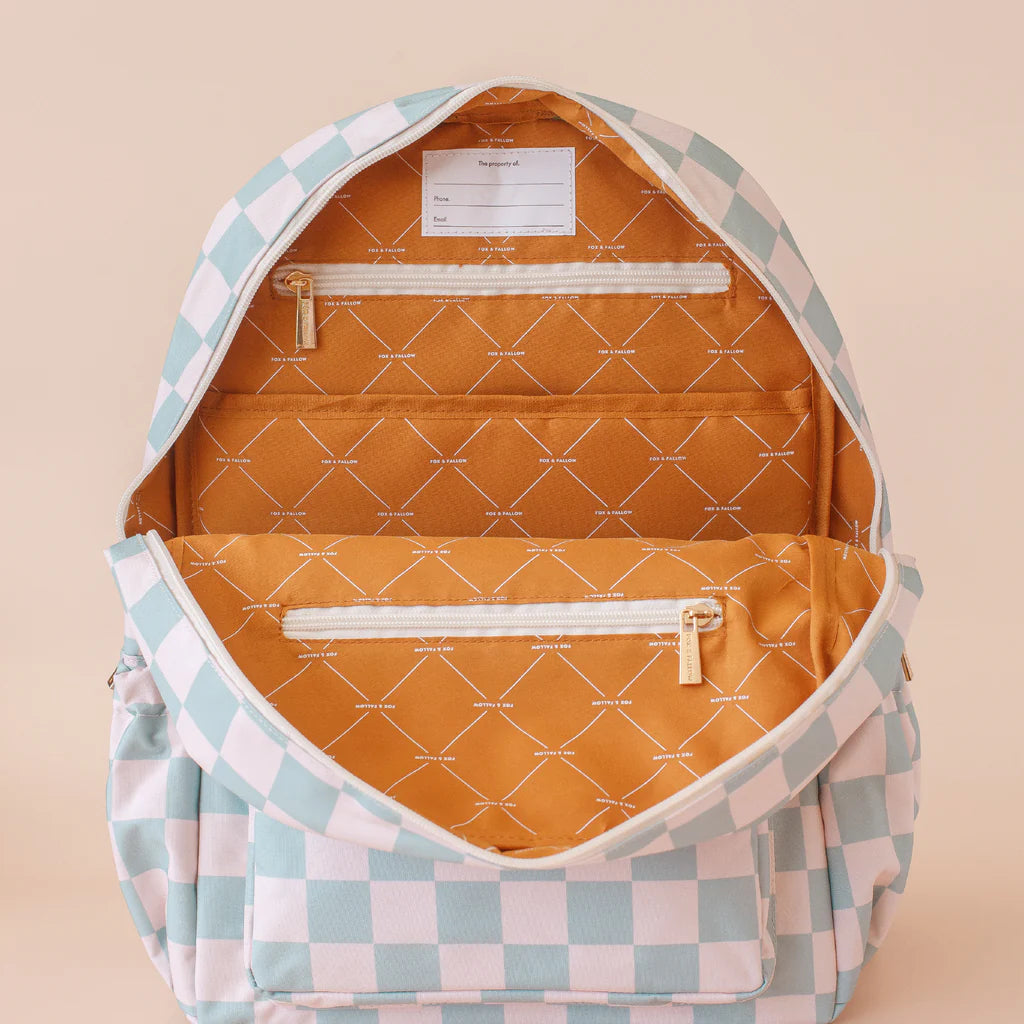 Fox & Fallow Sage Check Backpack