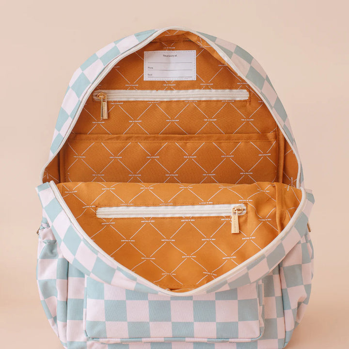 Fox & Fallow Sage Check Backpack