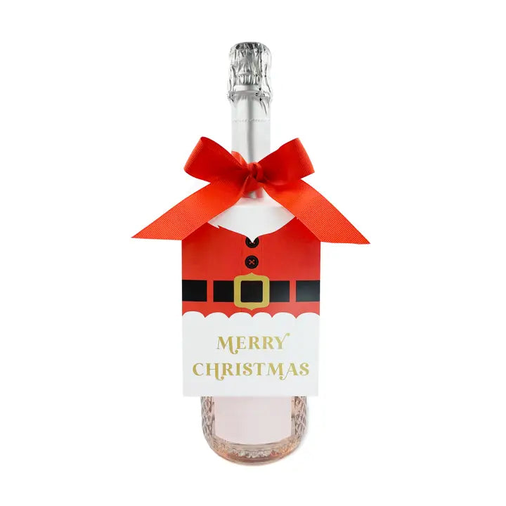 Wine Bottle Christmas Gift Tag - Pack of 2