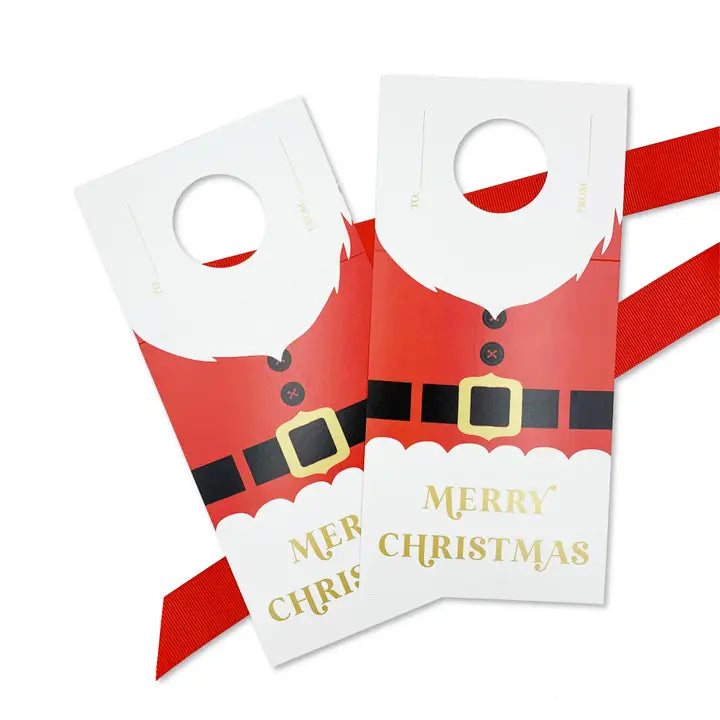 Wine Bottle Christmas Gift Tag - Pack of 2