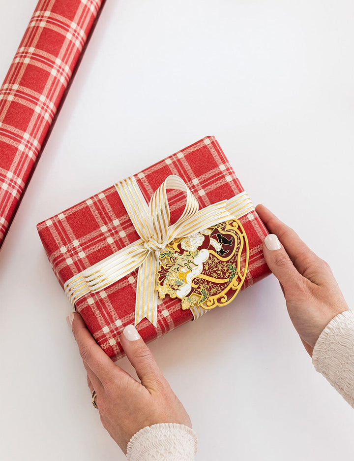 Bespoke Santa's Sleigh Ride Enamel Ornament