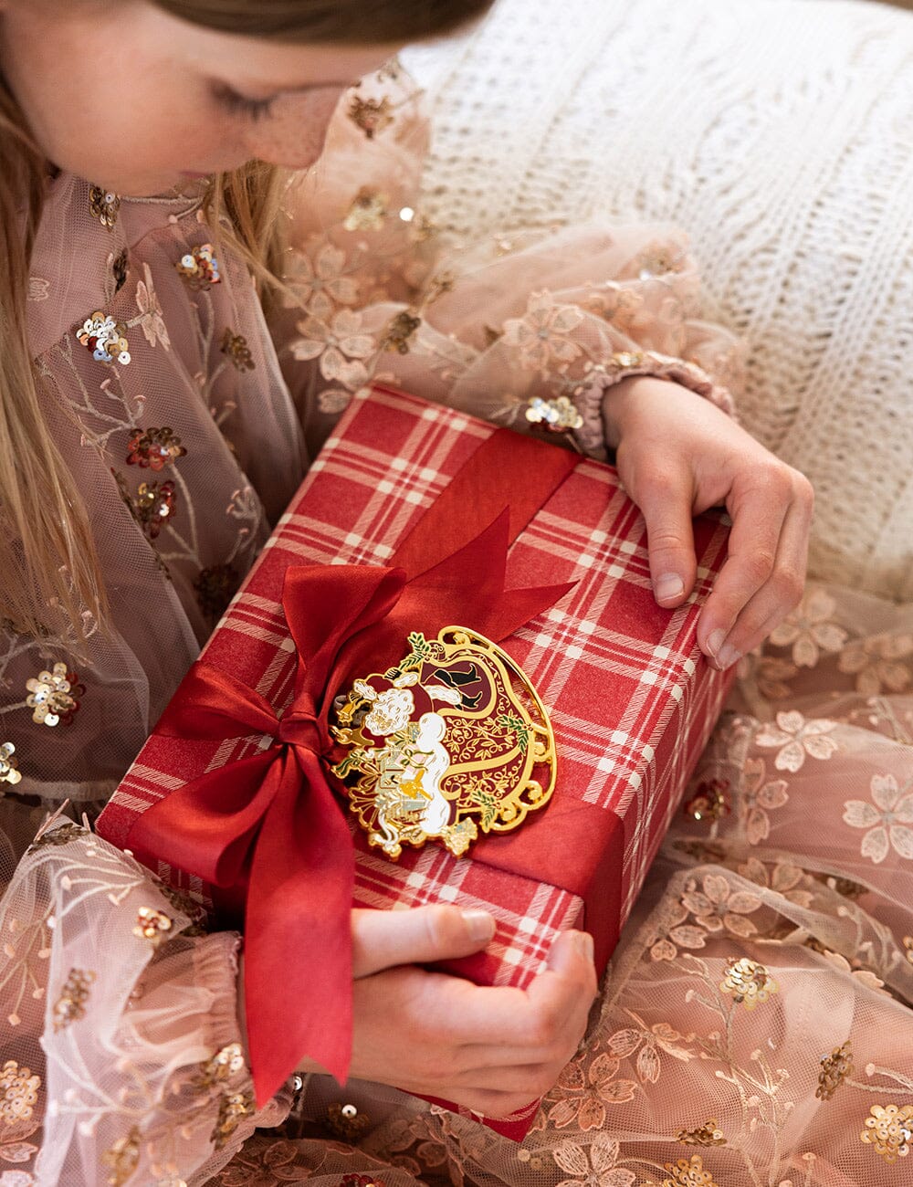 Bespoke Santa's Sleigh Ride Enamel Ornament