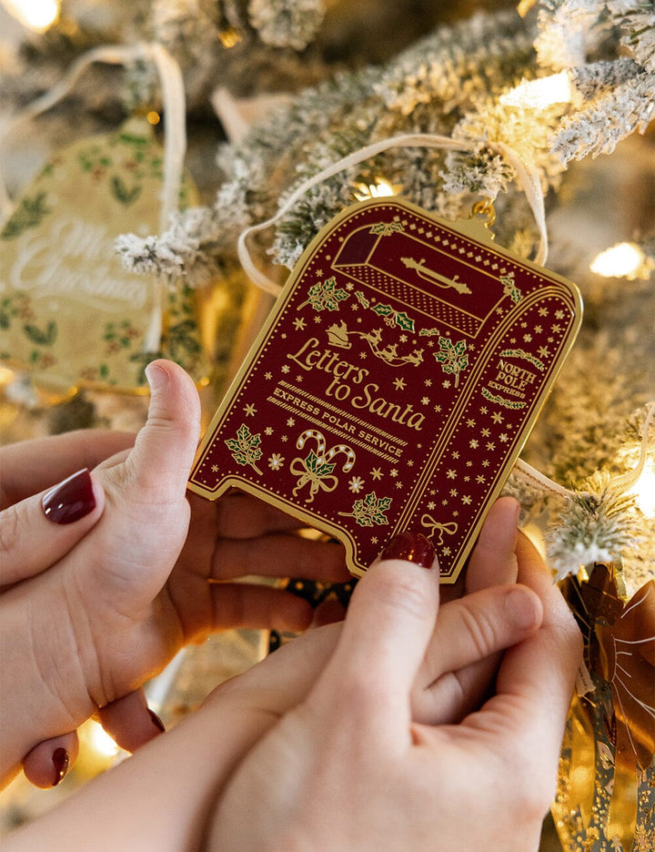 Bespoke Santa's Mailbox Enamel Ornament