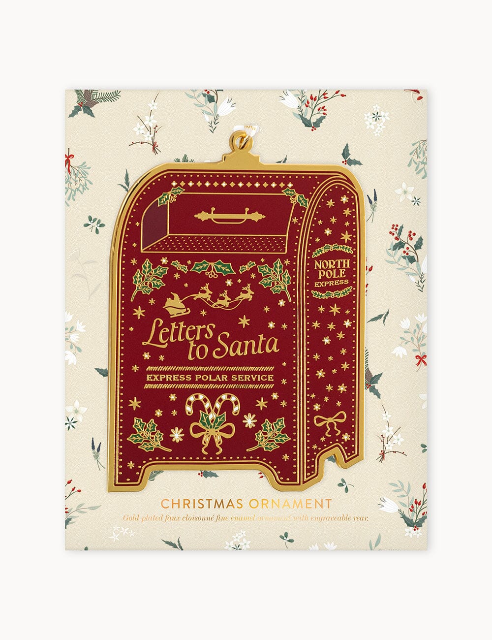 Bespoke Santa's Mailbox Enamel Ornament