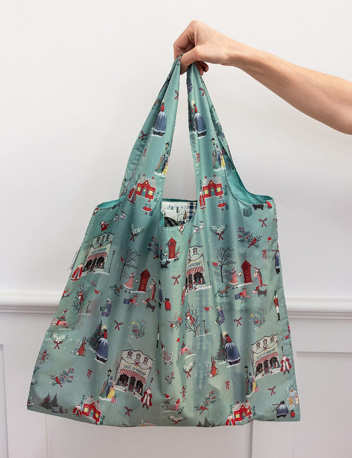 Christmas theme reusable bag on a white background