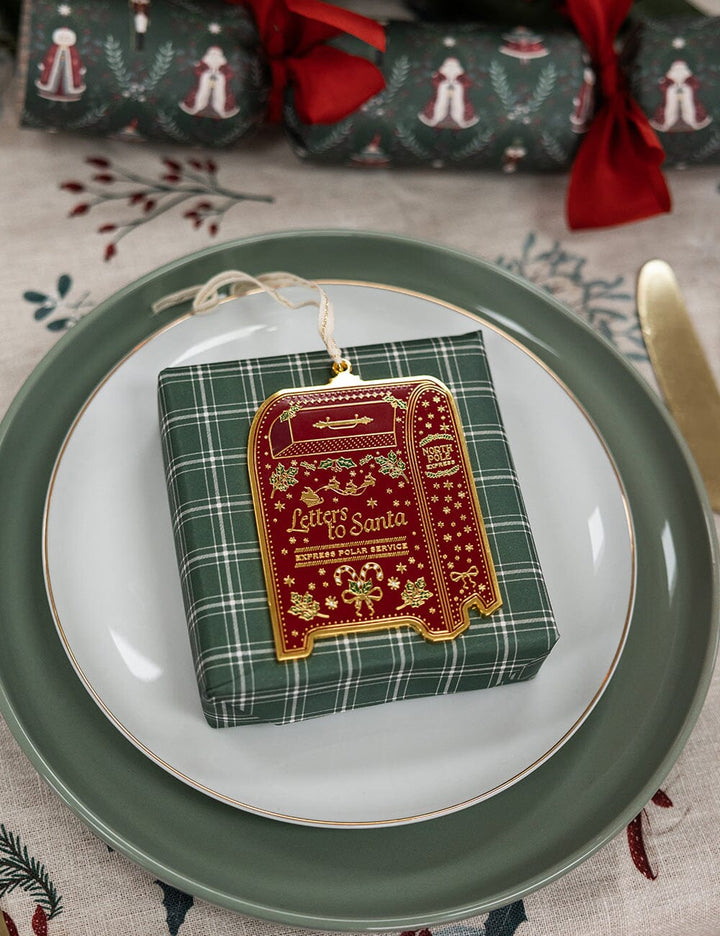 Bespoke Santa's Mailbox Enamel Ornament