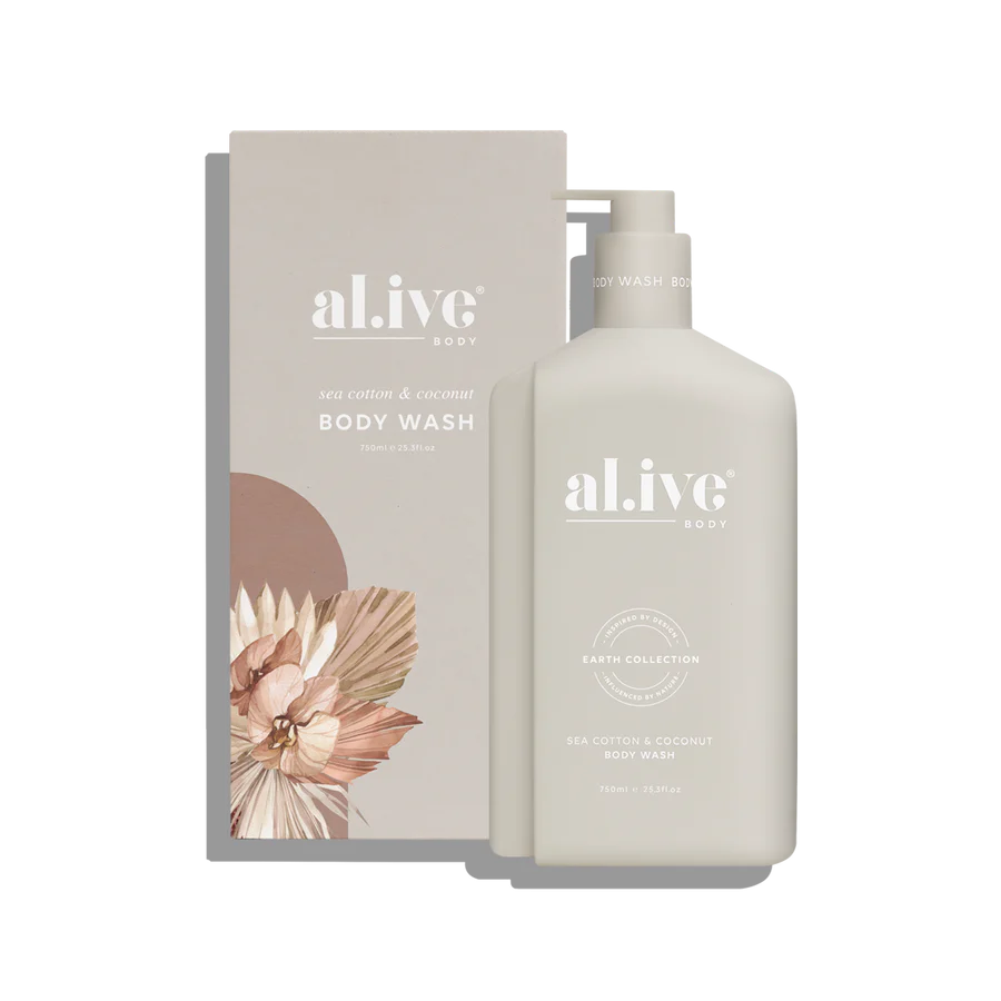 Al.ive Body Wash: Coconut & Sea Cotton 750ml