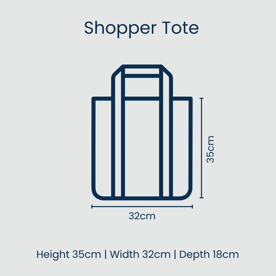 Dimensions of shopping tote