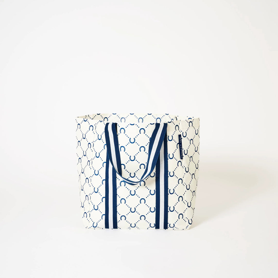 Shopper Tote: Navy Horseshoe