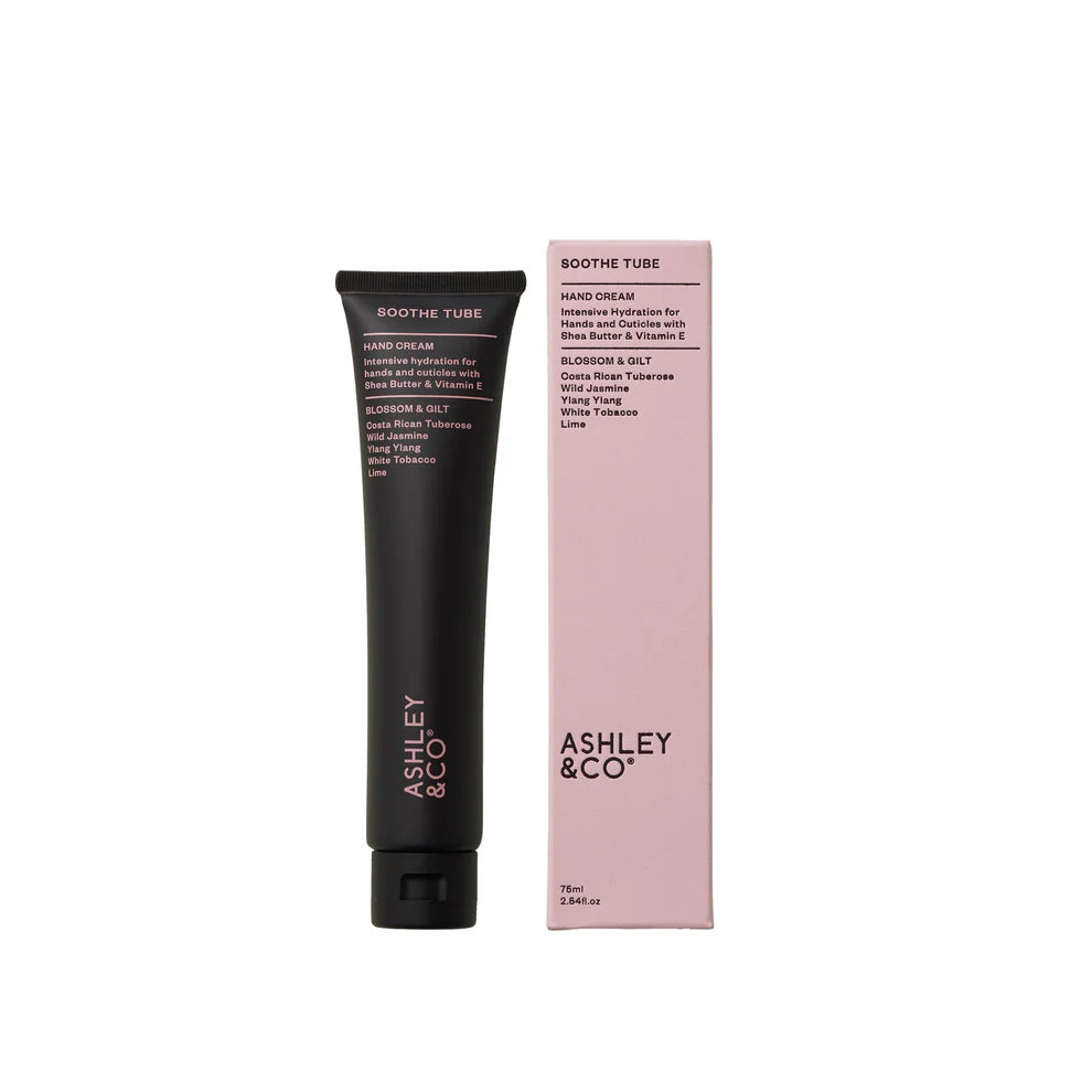 Hand cream tube and packaging with &