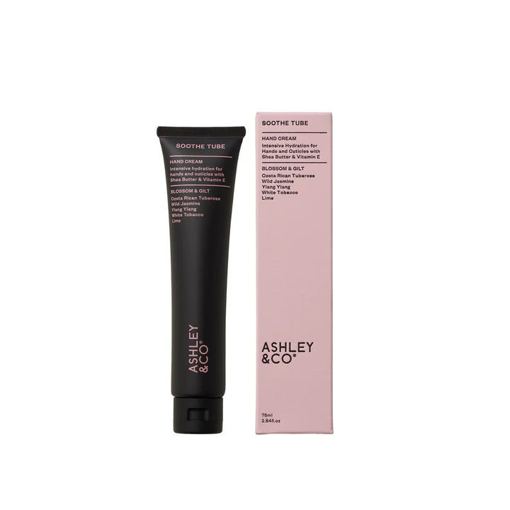 Hand cream tube and packaging with &