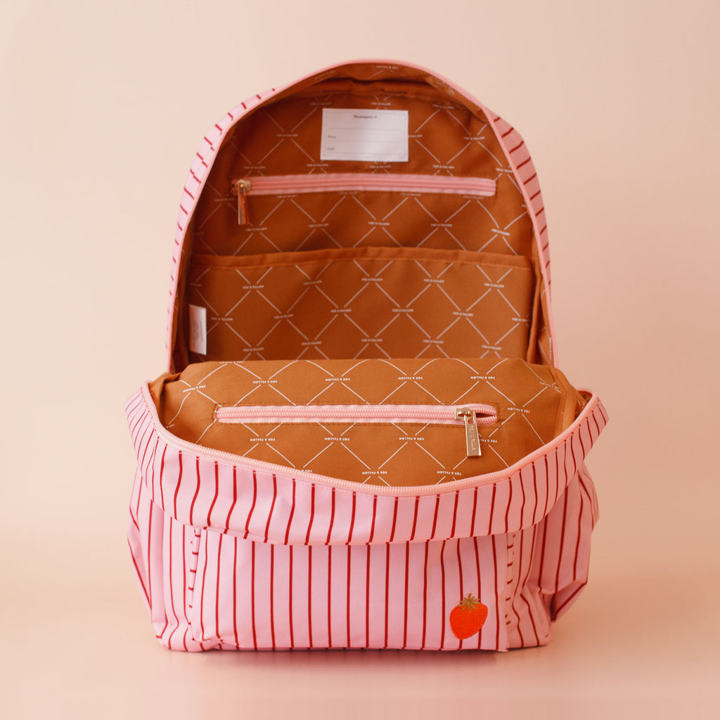 Fox & Fallow Strawberry Stripe Backpack *COMING SOON*