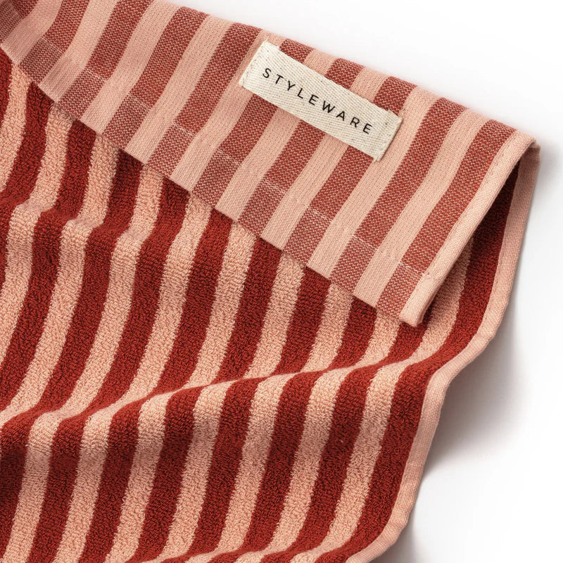 Striped fabric with 'STYLEWARE' label on a white background