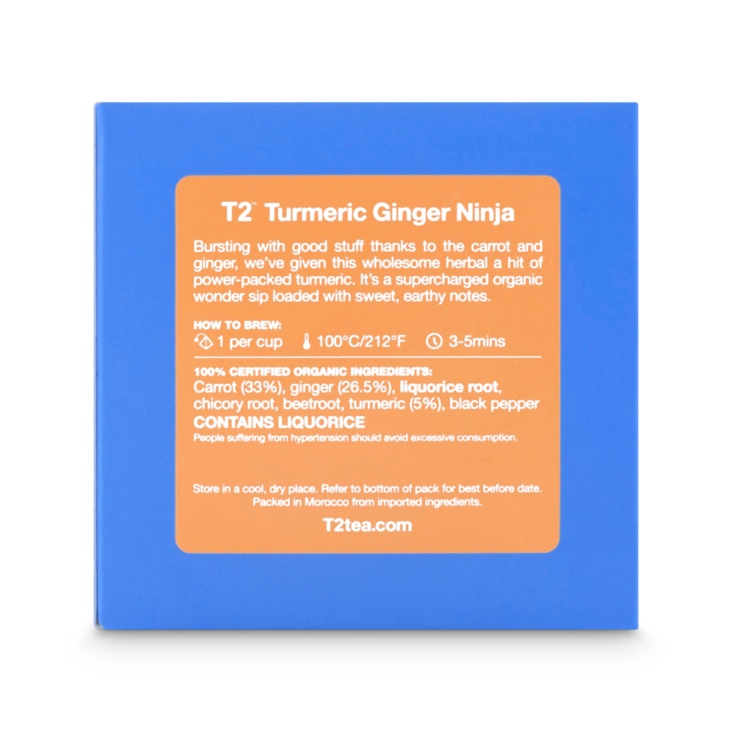 T2 Organic Turmeric Ginger Ninja Tea Bags