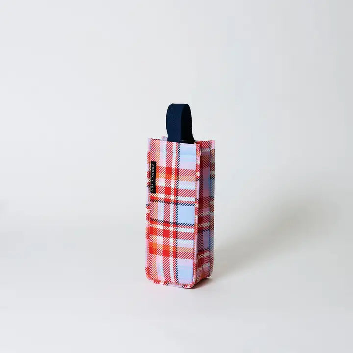 Plaid patterned product on a white background