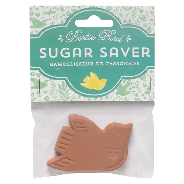 Bertie Bird sugar saver with packaging on a white background