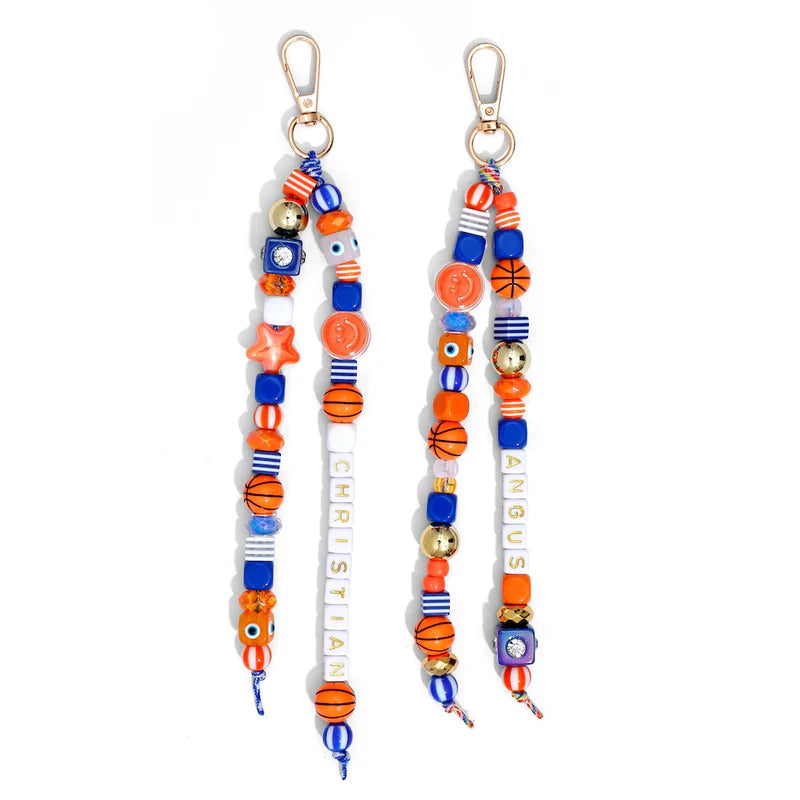 Two beaded keychains