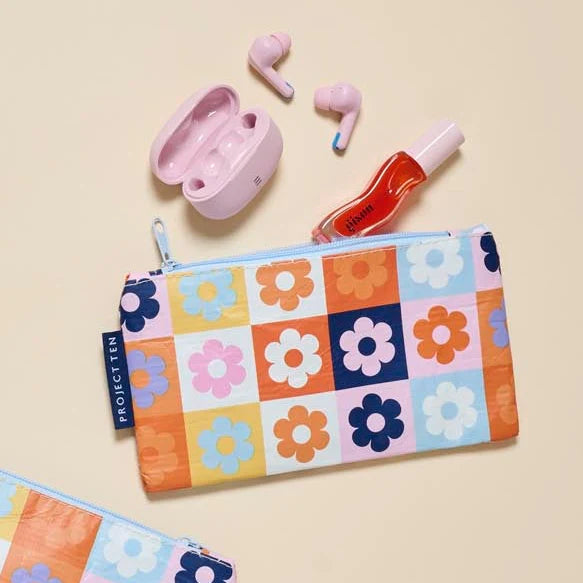 Tiny Zip Pouch: Square Garden