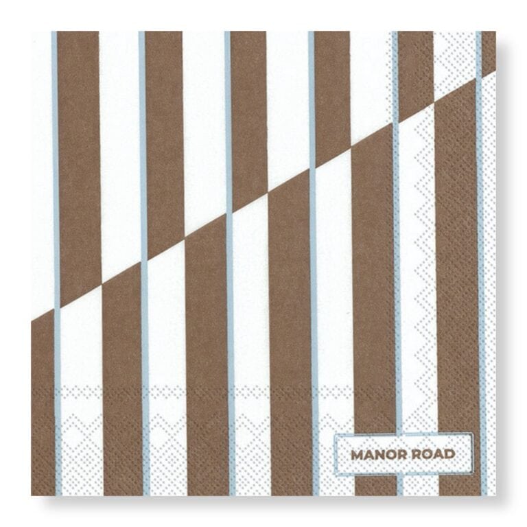 Toffee Stripe Lunch Napkins