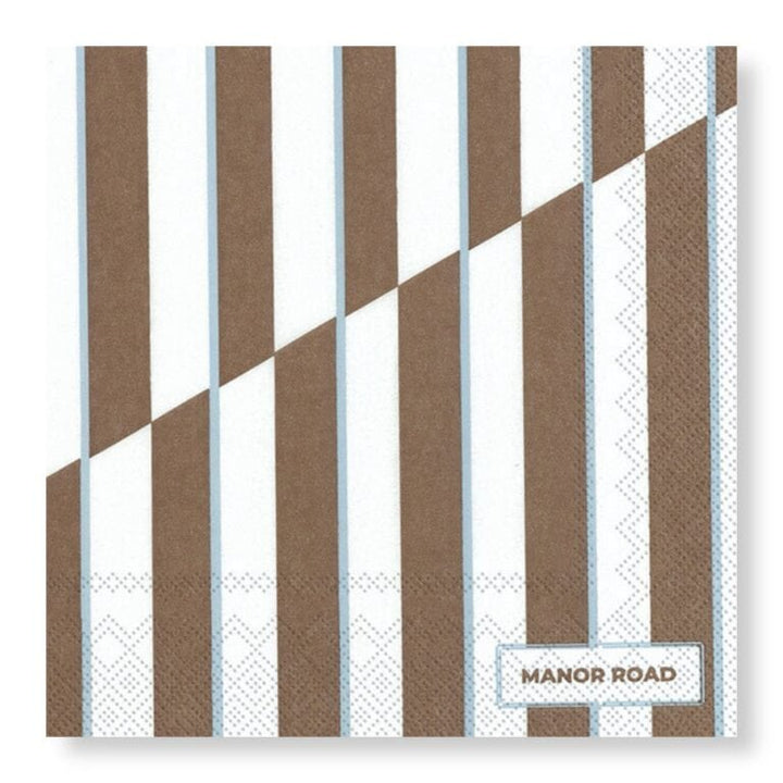 Toffee Stripe Lunch Napkins