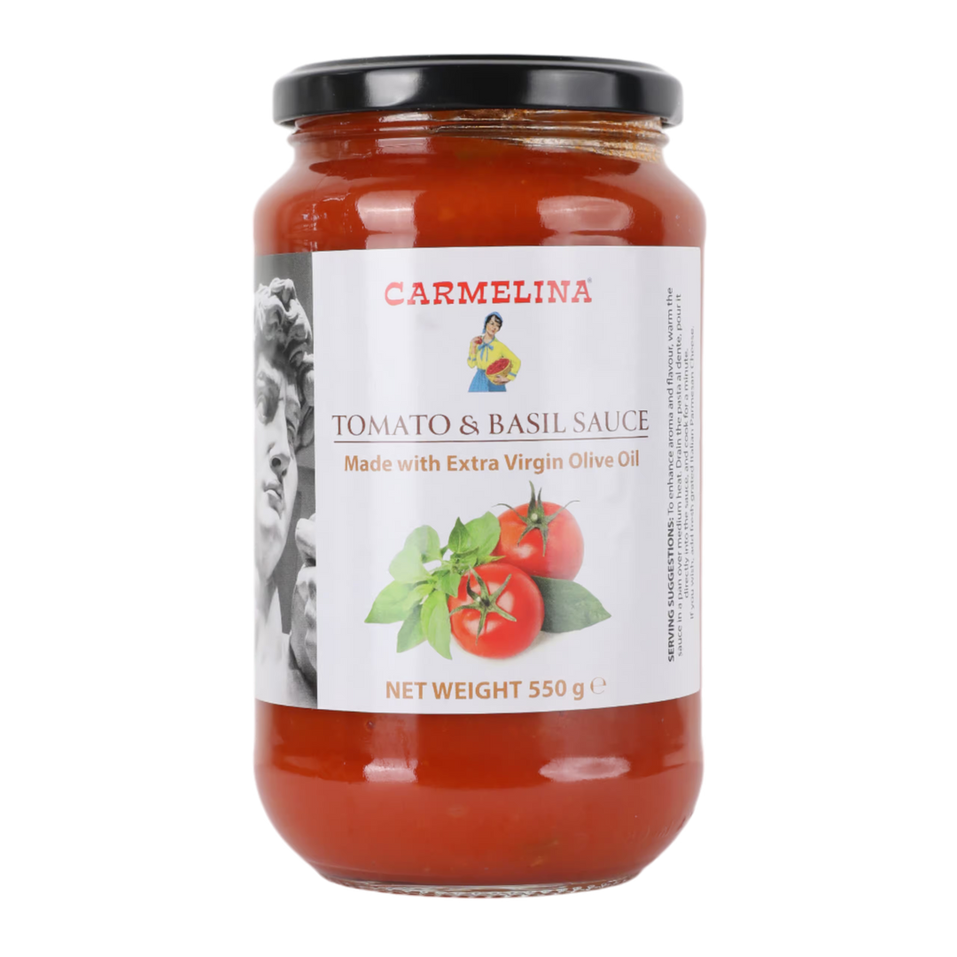 Carmelina Tomato & Basil Pasta Sauce 550gm
