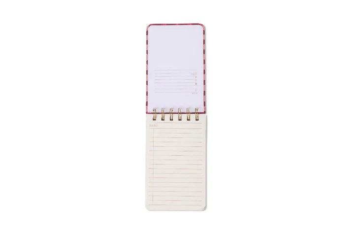 Pinwheel Pink Twin Wire Notepad