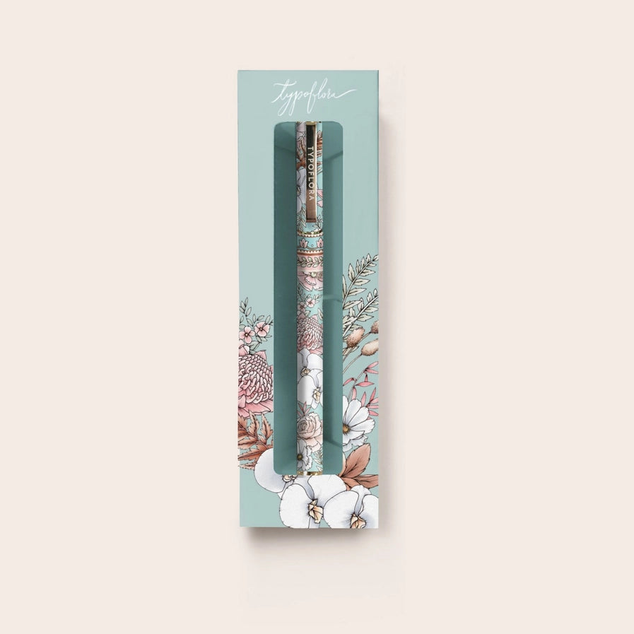 Bouquet in Soft Blue Rollerball Pen