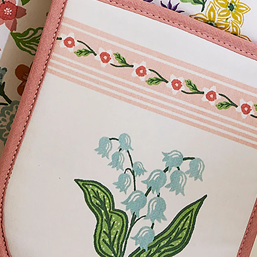 Floral double oven glove